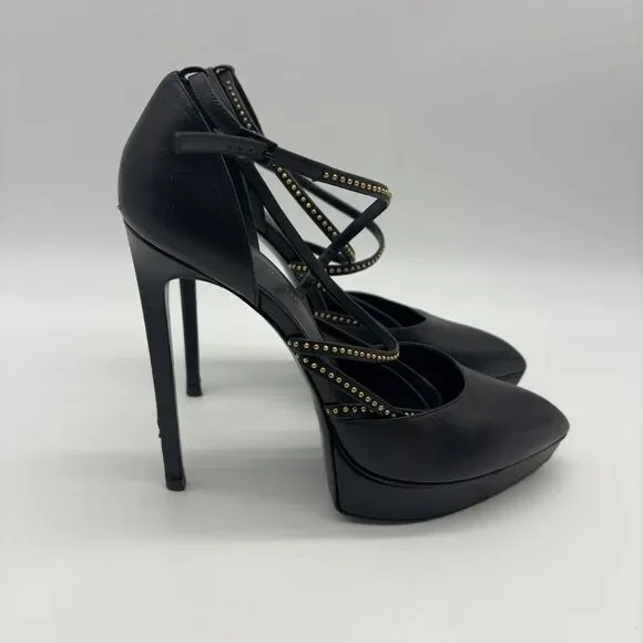 Saint Laurent Heels with Studded Straps - Picture 2 of 7